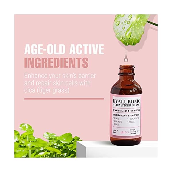 pH-Balancing-Hyaluronic-Acid-Face-Serum-Collagen-Cica-Tiger-Grass-Anti-Aging-Serum-for-Instant-Hydration-Expression-Lines-Pure-Hyaluronic-Acid-Serum-for-Face-and-Neck-by-Medix-55-175-Oz Medix 5.5 pH-Balancing Hyaluronic Acid Face Serum Collagen & Cica (Tiger Grass) Anti Aging Serum for Instant Hydration & Expression Lines Pure Hyaluronic Acid Serum For Face & Neck, 1.75 Fl Oz