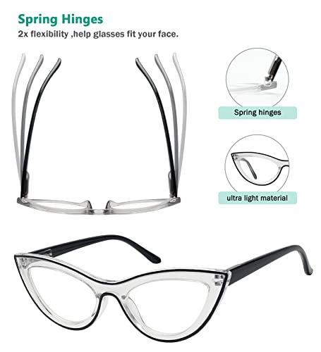 Image of Eyekepper 5-pack Cat Eye Reading Glasses for Women Retro Cute Readers