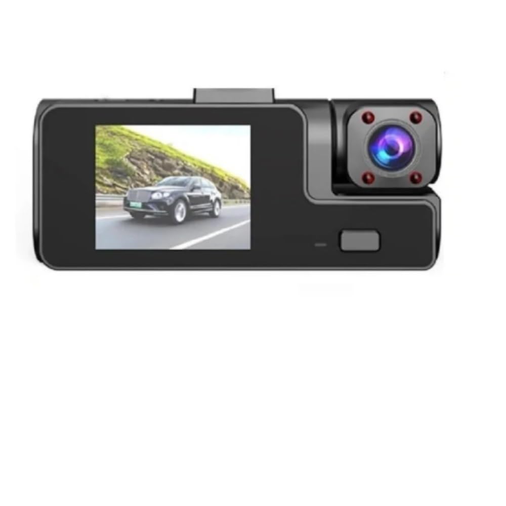 3-Channel Dash Cam: 1080P HD, Night Vision, Parking Mode Covers Front, Interior, Rear(Double Recording)