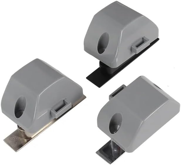 10 Pcs RV Push Button Latches Locks RV Cabinet Door Push Lock Cabinet Drawer Catch Keyless Push Lock for Camper Caravan(Brushed Nickel)