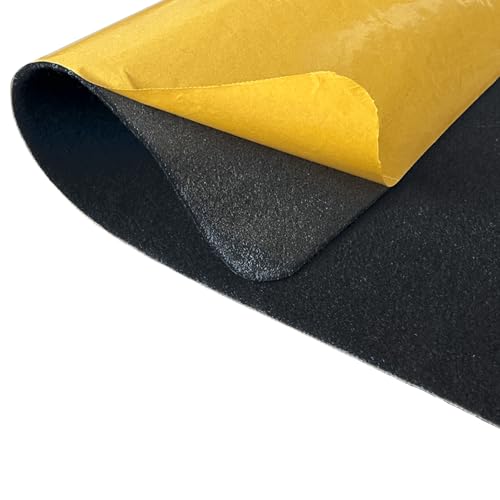wamovo Innenverkleidung Verkleidung Filz Vlies Schwarz Selbstklebend 1x2m, 2 Quadratmeter, DIY, Campervan