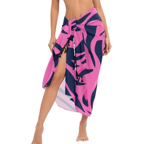 Cubierta de bikini de leopardo morado y negro para playa y vacaciones casuales