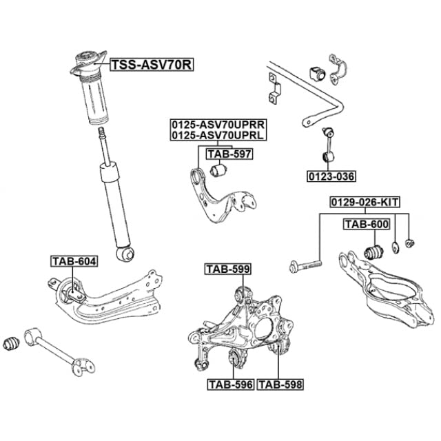 Amazon.com: Rear Trailing Rod Bushing Febest TAB-604 OEM 48760