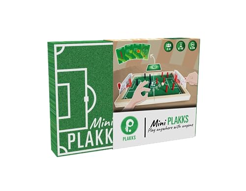 Mini PLAKKS | Juego de Futbol Niños | Futbolín de Madera para Partidas Rápidas y Estrategias Únicas | Regalo Niño | Muy Divertido y Entretenido | Portable de Viaje | De 5 a 99 Años | 2 a 4 Jugadores