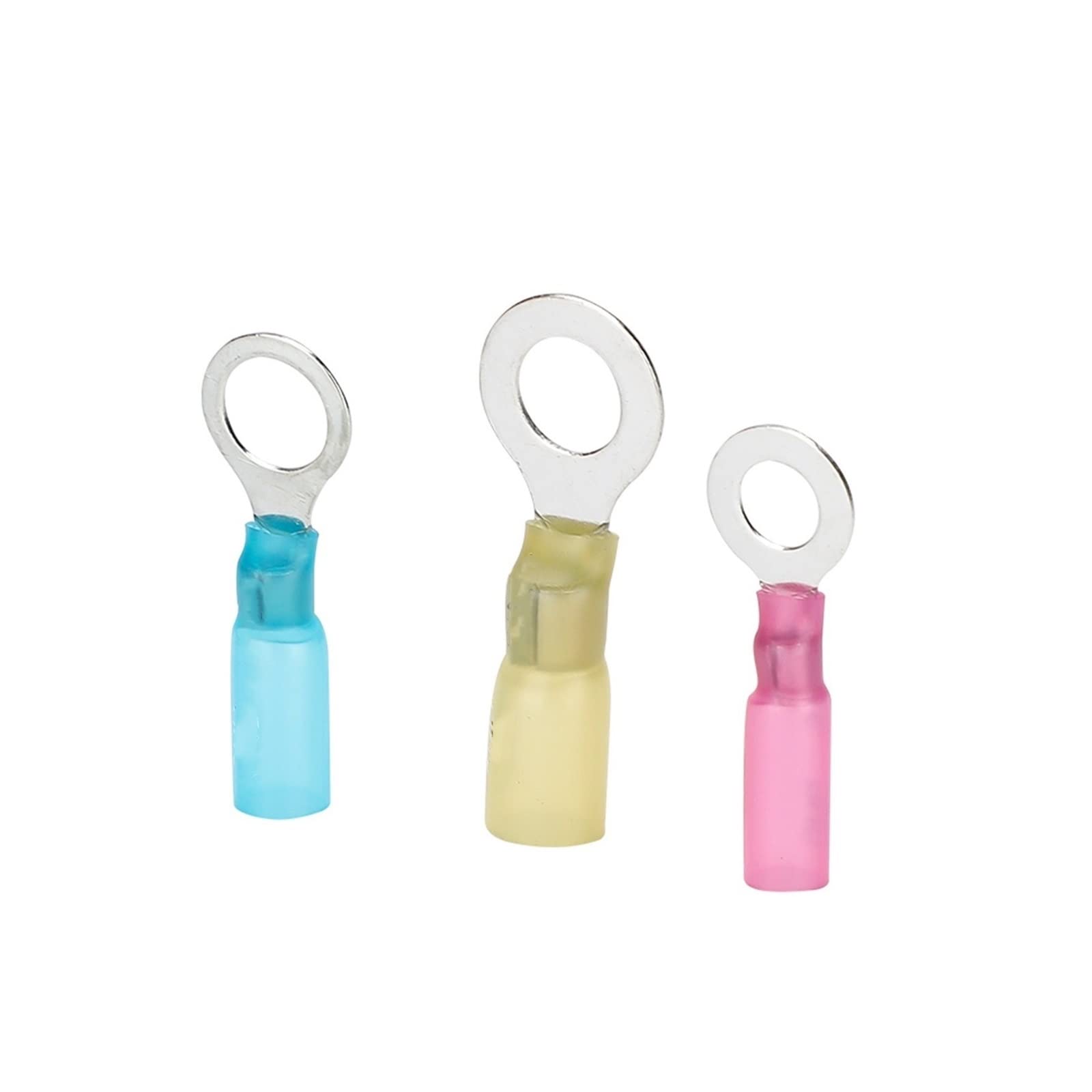 Cqahdsevf One Color Electrical Ring Terminals, Heat Shrink Insulated Ring Terminals Crimp Connectors M5 M6 M8 Screw Sealing Multicolor(Rv5.5-M8 Ye 100Pcs)