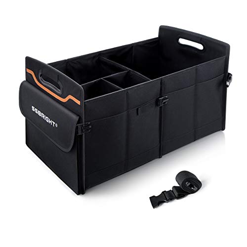 SSBRIGHT Large capacity Collapsible Trunk Car Cargo Organizer Multi Compartments Containers Auto Car