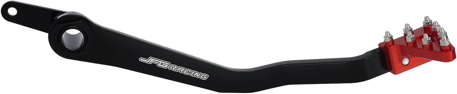 JFG RACING Dirt Bike Rear Foot Brake Pedal Pit Bike CNC Aluminum Dirt Bike Foot Brake Lever for Dirt Bike 50cc 110cc 125cc - CRF DRZ KLX CR YZ TTR -Pit/Dirt Bikes with Hydraulic Brakes -Red