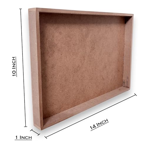 Image of RIA Studio Rectangular DIY Plain Rectangle MDF Tray For Decoration, Resin Art & Craft