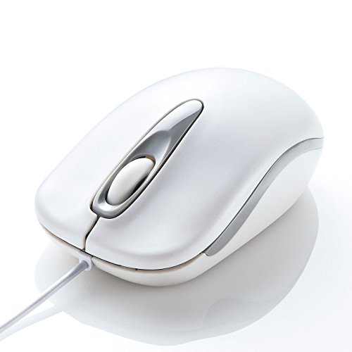 Sanwa Supply Ma-Bl150W Wired Mouse, Usb A Connection, Blue Led, Medium Type, White #TOP5