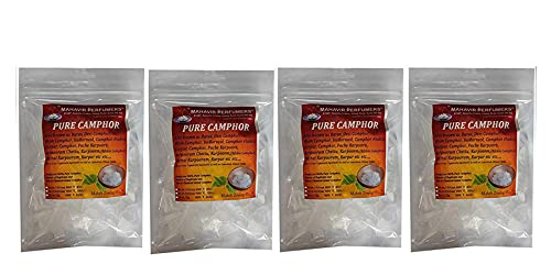 Image of Natural Desi Camphor-IsoBorneol-Pure Camphor- Camphor Flex (edible-pure-pharma grade)(Aqua White) (Natural Camphor, Pack of 4)