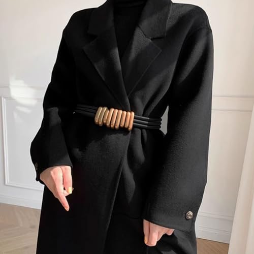 Metal Ring Belt Versatile Elastic Waist Chain Women's Decorative Waist Belt Waist Seal with Skirt Suit Jacket for Women2