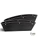 Car Pocket Organizer - Car Seat Console Gap Filler. Experience Easy Storage, Modern Style and Seamless Fit. Store and Catch Your Everyday Items. Premium Quality PU Leather (Black) Pair.