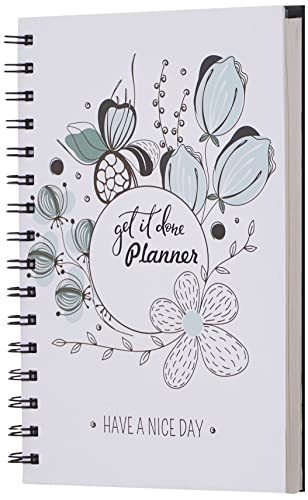 Image of Amazon Brand - Solimo Daily Planner and Organizer, To Do List, Undated Hard Bound Planner, Laminated Covers, 150 Pages (Get It Done, Blue)
