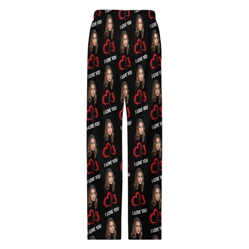 Custom Face Pajama Pants for Men Personalized Photo Pj Bottoms Sleepwear,Birthday Gifts for Boyfriend Husband2