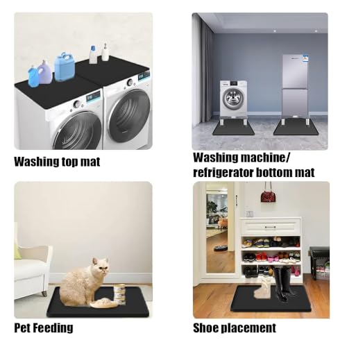 SSEHCWAN Kühlschrankmatte 60x60cm, Silikon Kühlschrankmatten mit Erhöhtem Rand Wiederverwendbare Tropfschale für Kühlschrank Weinschrank Waschmaschine