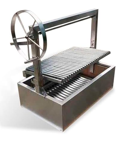 Built In/Table Top Charcoal Outdoor Bbq, Stainless Steel #430 Body And #304 Grates, Rotisserie Parrilla Santa Maria/Argentine Grill Spit #TOP2