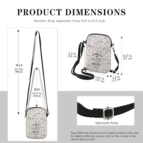 GJTIM Germany Travel Gift Germany Trip Moving Away Gift Germany Is Calling I Must Go Germany Crossbody Bag Gift for Traveler2