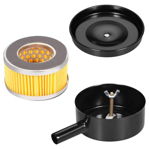 SHINEOFI Silencieux de Compresseur D'air en Métal 20 Mm avec Filtre D'admission Compatible Compresseur à Piston Accessoire Industriel Bruit Kit Filtre Remplacement