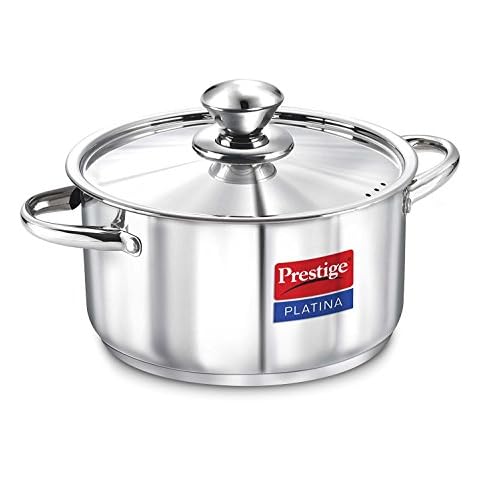 Prestige Platina Induction Base Casserole 200mm Cover