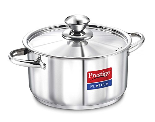 Casserole induction inox durable Prestige Platina design brillant