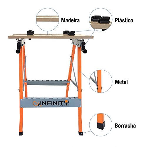 Bancada para trabalho dobrável e portátil