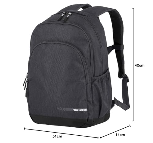 Travelite Handgepäck Rucksack mit gepoltertem Laptopfach, Laptop Rucksack 13 Zoll, KICK OFF, Tagesrucksack für Urlaub und Sport, 40 cm, 17 Liter