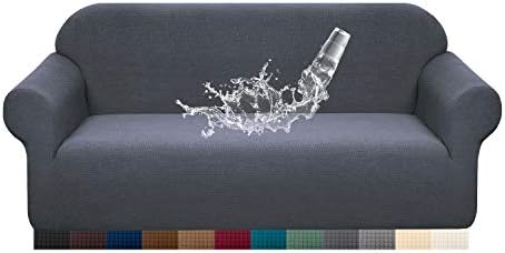 Granbest Premuim – Fundas de sofá repelentes al Agua de 3 plazas, Alta Elasticidad, 1 Pieza, Funda Universal para sofá, Antideslizante, Protector de Muebles, Tela Jacquard y Elastano (3 plazas, Gris) Granbest Premuim – Fundas de sofá repelentes al Agua de 3 plazas, Alta Elasticidad, 1 Pieza, Funda Universal para sofá, Antideslizante, Protector de Muebles, Tela Jacquard y Elastano (3 plazas, Gris)