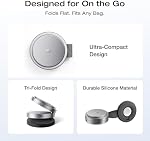 EF ECOFLOW Mag rapide 3-in-1 Support de chargeur sans fil magnétique, Qi2.2 35W Station de recharge rapide pliable Compatible avec MagSafe pour iPhone 17/16/15 Series, Montre Apple & AirPods (Pas une banque de puissance) Noir