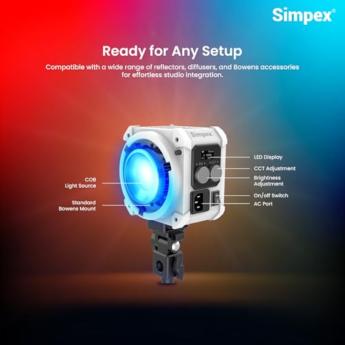 Image of Simpex CINE PRO Series CX-400R, A high-Performance 400W RGB Continuous LED Light meticulously Designed for Professional filmmakers, Studio Photographers, and Content Creators.