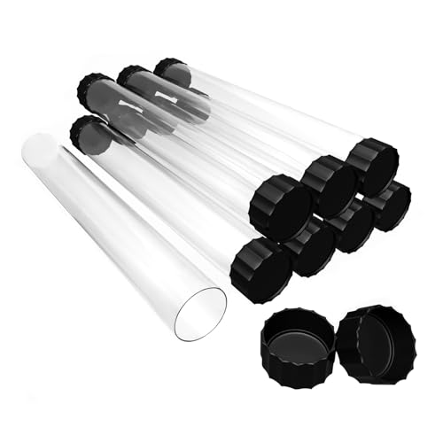 GGOUTPY Clear Plastic Mailing Tubes,8 Pack 1.4x15.35...