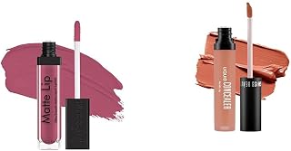 SWISS BEAUTY Ultra Smooth Matte Lip Liquid Lipstick- Mauve Pink, 6ml Liquid Light Weight Concealer With Full Coverage |Easily Blendable Concealer For Face Makeup With Matte Finish | Shade- Orange, 6g