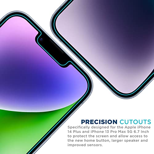 Tech Armor 4 Pack Hd Clear Film Screen Protector Compatible For Apple New Iphone 14 Plus (2022) And Iphone 13 Pro Max (2021) 5G 6.7 Inch #TOP3