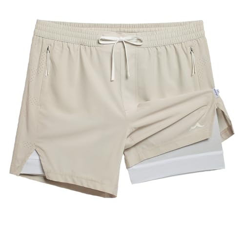 Image of maamgic Men's Athletic Running Shorts with Liner Ultra Lightweight Workout Shorts 5 inch / 7 inch