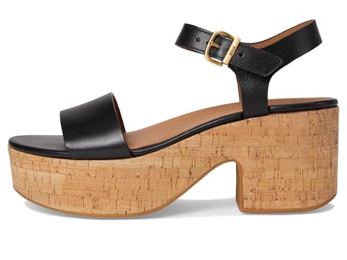 FitFlop Women's Platfforms Leather/Cork Heeled Ankle-Strap Sandals Wedge4