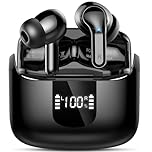 Wireless Earbuds, 6D-Stereo 2026 Bluetooth 5.4 Headphones, 50+Hrs Deep Bass Ear Buds, ENC Noise Cancelling Earphones, USB-C Fast Charging, IP-X7 Waterproof Headset Android iOS for Sport Gym Running
