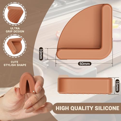 Silicone Non-Slip Feet for Titanium Cutting boards, Non-Slip Rubber Cutting Board Feet, Durable Anti-Slip Cutting Board Pads for Wooden & Plastic Boards (Brow) miniatura 2