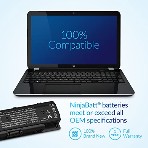 Ninjabatt Battery For Hp P106 710416-001 Envy 710417-001 Pi06 Hstnn-Lb4N M7-J020Dx 17-E020Us M6-N012Dx Hstnn-Ub4N Hstnn-Lb40 Tpn-L112 M6-N010Dx 17T-J100 - High Performance [6 Cell/4400Mah/10.8V] #TOP4