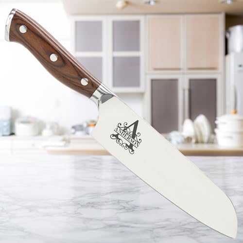 Image of Customizable Custom Chef Knife Personalized chef knife, Engraved chef knife, corporate keepsake, Kitchen Knife with Laser Engraved Monogram - Personalized Touch