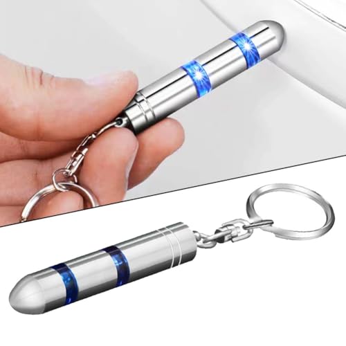 NiuLumea Llavero antiestático para coche, eliminador estático de metal ESD de 4.2 pulgadas, color azul, vehículo para manija de puerta, ascensor, oficina, uso doméstico