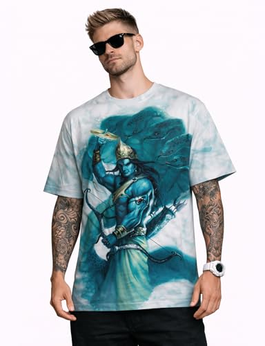 Image of STAND OUT All Over Printed Shiva, Krishna, Hanuman, Kali, Ram and Ravana, Ramayan, Bagavath Githa, Buddha Religious, Spiritual, Hindu Gods T-Shirts