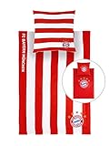 FC Bayern München Bettwäsche rot/weiß Biber