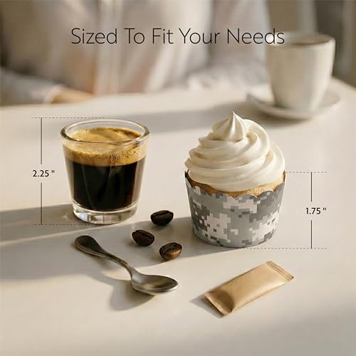 Restaurantware Baking Cups 200 Pack of 3.38 oz Paper Cupcake Liners Greaseproof Scalloped Oven-Safe Elegant Dessert Muffin Cups Disposable for Parties by Restaurantware - Image 2