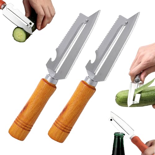 Multifunctional Vegetable Peeler for Kitchen, 3 in1 Fruit & Veggie Peeler Paring Knife with Bottle Opener, �L�b�`���p���@�\��؃s�[���[�A3 in1�t
