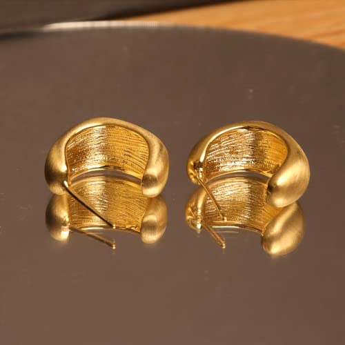 Sonateomber Gold Crystal Hoop Huggie Earrings for Women - Trendy Unique Sparkly Rhinestone CZ Thick Earings Hypoallergenic Wedding Prom Bridal Fashion Fairy Jewelry Gift3