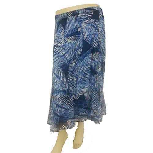 CJ Banks Floral Print Skirts Assorted Pencil Skirt, Blue, 2X