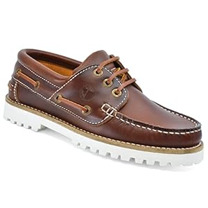 Seajure Sibang bootschoenen voor dames, leer, bruin/wit