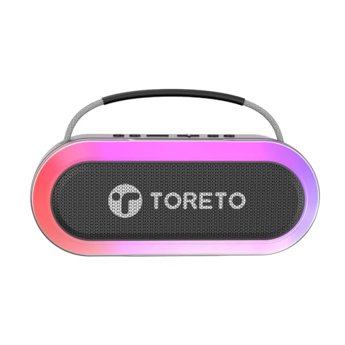 Toreto 30W Bluetooth Party Speaker with RGB Lights, 6Hrs Playtime...