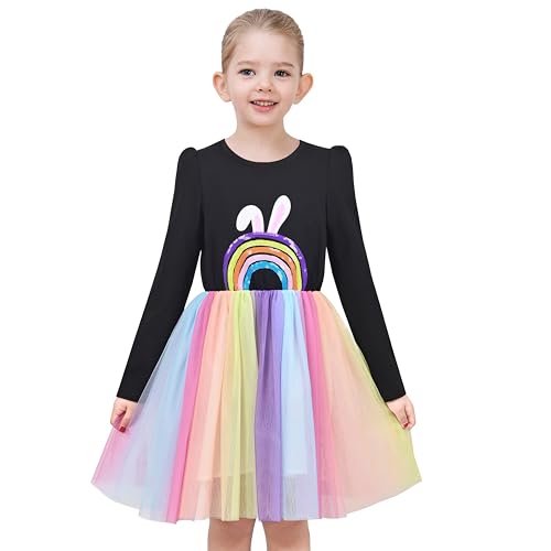 Sunny Fashion Girls Dress Daisy Embroidered Long Sleeve Purple Party Dress Smile2