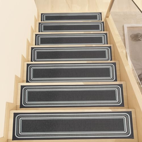 Alfombrilla de escalera de lujo 76x20 cm reutilizable color café pack de 15 2