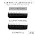 StyleCraft Ace Mens Electric Cordless Wet/Dry Shaver, Replacement Stainless Steel Foil Head and Steel Cutter Blades - Holiday Gift Bundle Deal